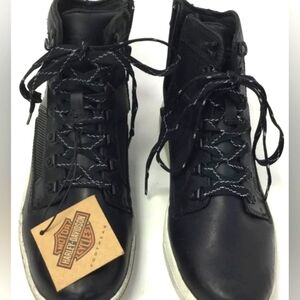 HARLEY DAVIDSON Men's Dixon Moto Black Sneaker Riding Boots